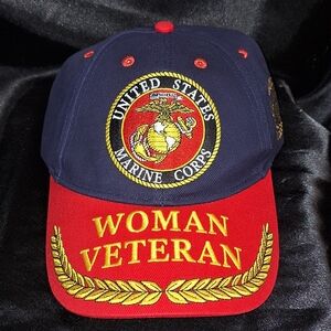New Women's Veteran Hat~U.S.M.C.~Woman Warrior Cap~United Stares Marine Corps